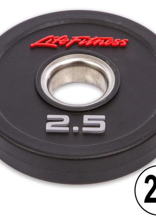 Блины (диски) полиуретановые life fitness sc-80154-2_5 51мм 2,5кг черный