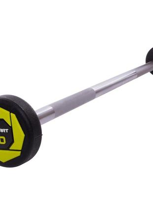 Штанга фиксированная прямая полиуретановая zelart urethane barbell ta-2689-10 длина-103см 10кг