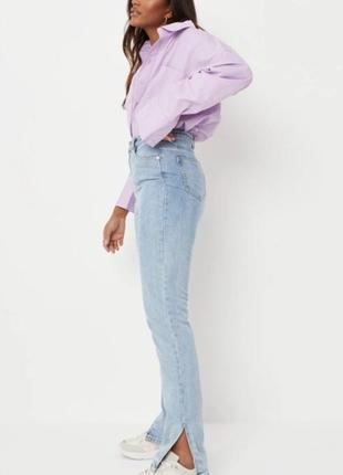 Джинсы slim fit женские missguided голубые большой размер батал4 фото