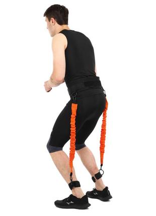 Тренировочная система для прыжков zelart vertrcal jump trainer fi-6554 черный-оранжевый8 фото