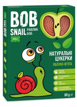 Конфета bob snail улитка боб яблочные с мятой 60 г (4820162520163)