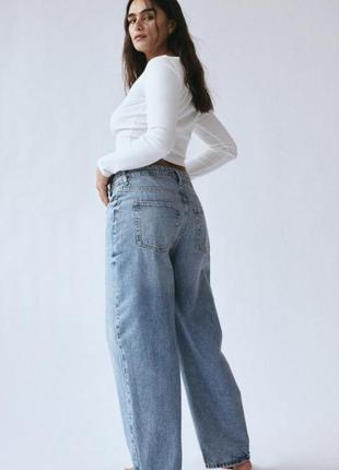 H&amp;m baggy high jeans джинси
