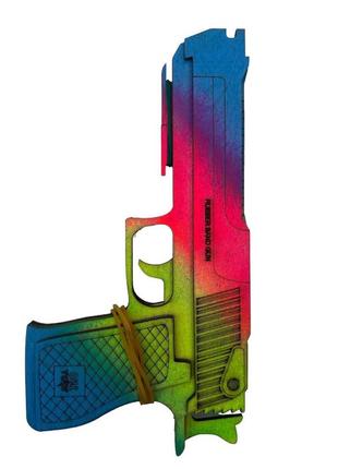 Дерев'яний дитячий резинкостріл пістолет "desert eagle" іграшкова зброя