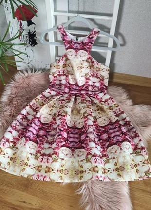 Цветочное неопреновое платье от ginger fizz, размер м