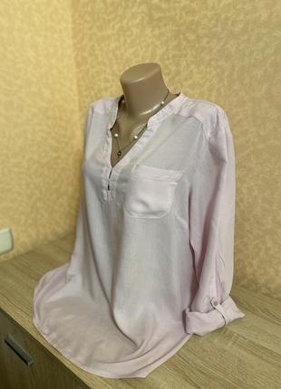 Натуральная нежно -розовая блуза2 фото