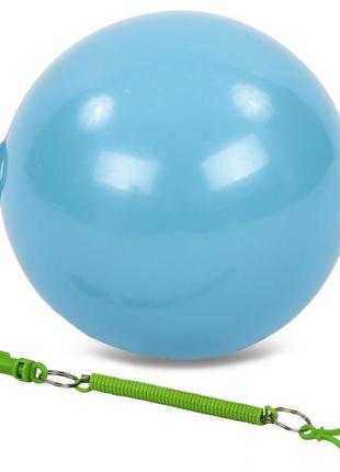 Мяч на веревке резиновый zelart fb-6958 20см цвета в ассортименте3 фото