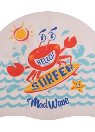 Шапочка для плавання дитяча madwave junior surfer m057912 кольору в асортименті3 фото