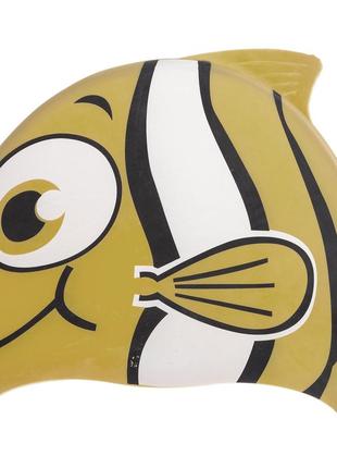 Шапочка для плавания детская рыба zelart pl-1823 цвета в ассортименте3 фото