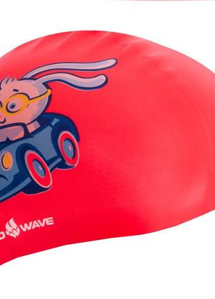 Шапочка для плавання дитяча bunny m057812000w червоний2 фото