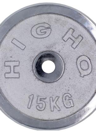 Блины (диски) хромированные highq sport ta-1455-15s 30мм 15кг3 фото