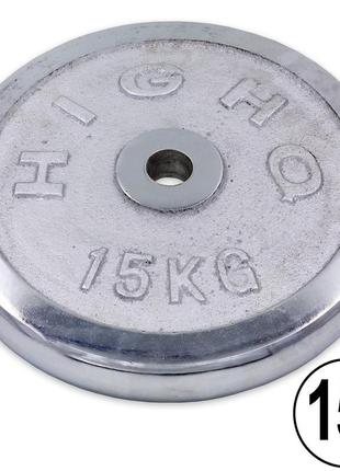 Блины (диски) хромированные highq sport ta-1455-15s 30мм 15кг