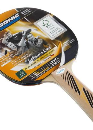Ракетка для настольного тенниса donic legends 300 fsc mt-705234 цвета в ассортименте