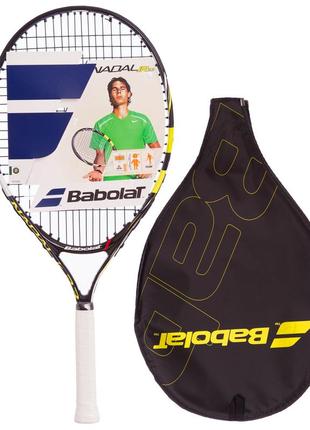 Ракетка для большого тенниса юниорская babolat 140132-142 nadal junior 23 черный-желтый1 фото