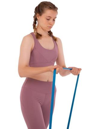 Резинка петля для подтягиваний zelart fitness line fi-9584-3 35-50кг синий10 фото