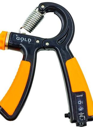 Эспандер кистевой ножницы пружинный со счетчиком 10-40кг cima cm-w555 черный-оранжевый