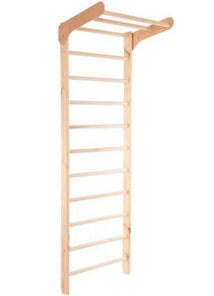 Шведская стенка-стойка с несъёмным турником zelart kinder wood-1-240 l-6791 дерево