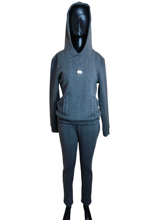 Женский костюм dolce hasbn gabbana темно серый теплый с капюшоном