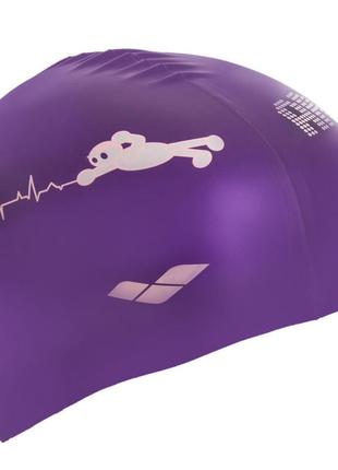 Шапочка для плавания детская arena kun junior cap ar-91552-90 цвета в ассортименте3 фото