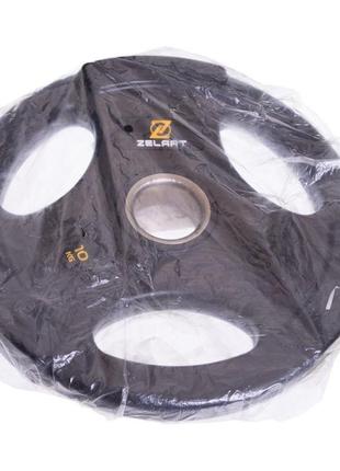 Диски (диски) прогумовані zelart ta-2673-10 51 мм 10 кг чорний9 фото