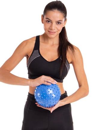 М'яч для фітнесу масажний zelart ba-3401 18 см кольору в асортименті5 фото