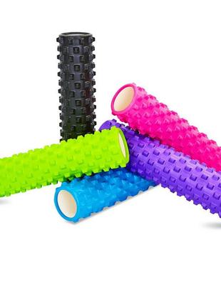 Роллер для йоги и пилатеса (мфр ролл) zelart grid rumble roller fi-6280 61см цвета в ассортименте10 фото