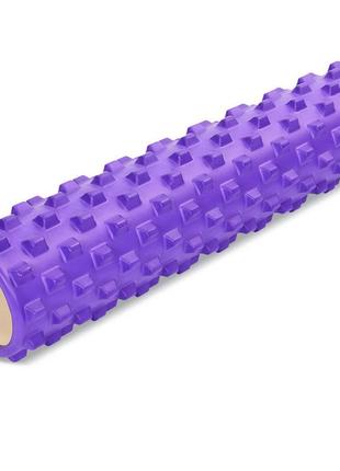 Роллер для йоги и пилатеса (мфр ролл) zelart grid rumble roller fi-6280 61см цвета в ассортименте6 фото