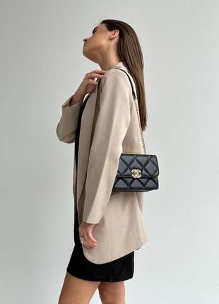 Женская сумка chanel black gold6 фото