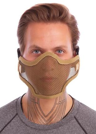 Защитная маска пол-лица из сетки для пейнтбола zelart cm01 цвета в ассортименте3 фото