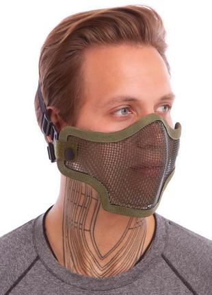 Защитная маска пол-лица из сетки для пейнтбола zelart cm01 цвета в ассортименте8 фото