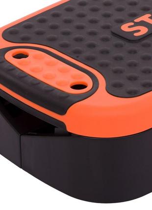 Степ-платформа 4 in 1 mutifuctional step zelart fi-3996 53x36x14см черный-оранжевый3 фото
