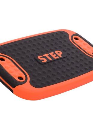 Степ-платформа 4 in 1 mutifuctional step zelart fi-3996 53x36x14см черный-оранжевый8 фото