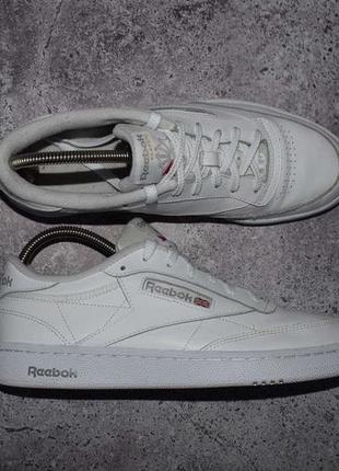Reebok classic club c 85 (мужские кожаные кроссовки кеды рибок )7 фото