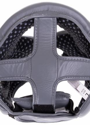 Шлем боксерский в мексиканском стиле кожаный ufc pro training uhk-69958 s серебряный-черный3 фото