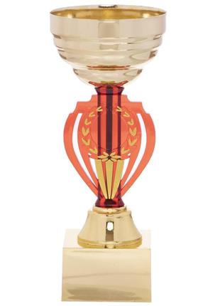Кубок спортивний із місцем під жетон zelart hq905c висота 19 см золото