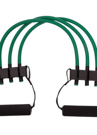 Эспандер трубчатый для фитнеса 3 жгута 15lb zelart 8006 нагрузка 7кг синий