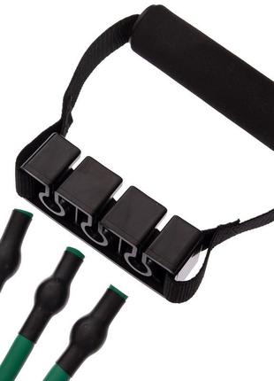 Эспандер трубчатый для фитнеса 3 жгута 15lb zelart 8006 нагрузка 7кг синий