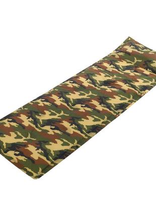 Самонадувний килимок із подушкою туристичний zelart ty-0560 185х60х2,5 см камуфляж4 фото