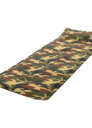 Самонадувний килимок із подушкою туристичний zelart ty-0560 185х60х2,5 см камуфляж2 фото