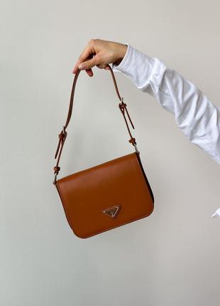 Жіноча сумка prada brown3 фото