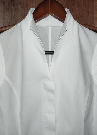 Белоснежная коттоновая рубашка / блуза / безрукавка van laack (100% хлопок)10 фото