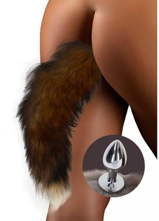 Анальний хвіст із металевою пробкою foxtail buttplug taboom 27 мм