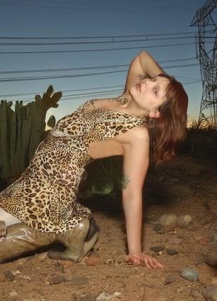 Leopard print dress animal print y2k платье с леопардовым принтом4 фото
