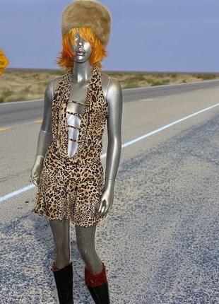 Leopard print dress animal print y2k сукня з леопардовим принтом