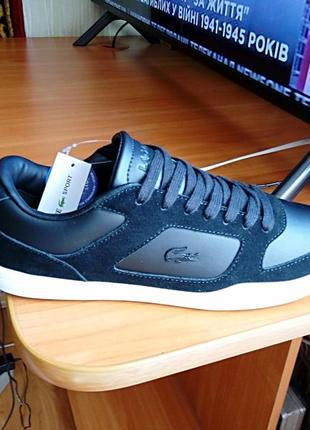 Кроссовки  мужские кожаные lacoste.