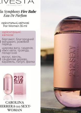 Жіноча парфумована вода fire babe thalia, 35 мл