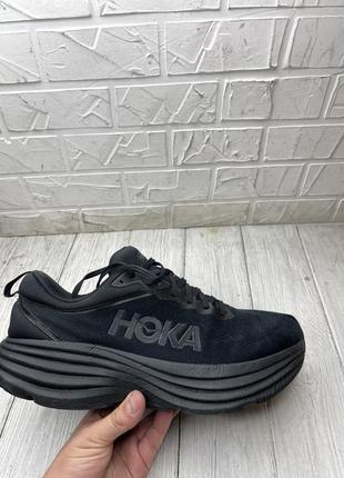 Черные беговые кроссовки hoka one one bondi 8