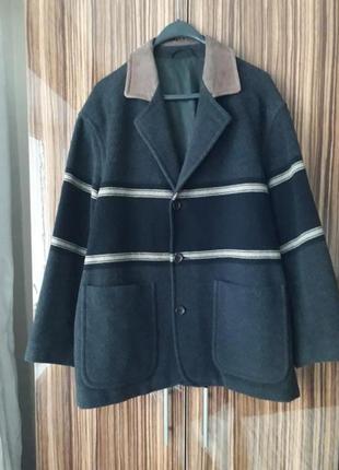 Чоловіче стильне статусне брендове полупальто у складі вовна і кашемір