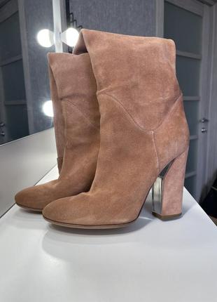Сапоги замшевые casadei