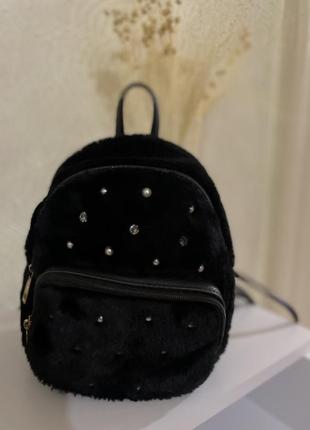 Рюкзак мини со стразами