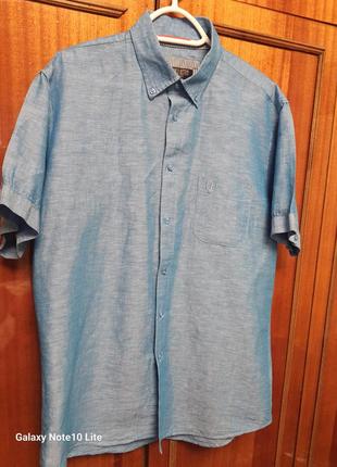 Franco bettoni стильная легкая летняя рубашка лен хлопок2 фото